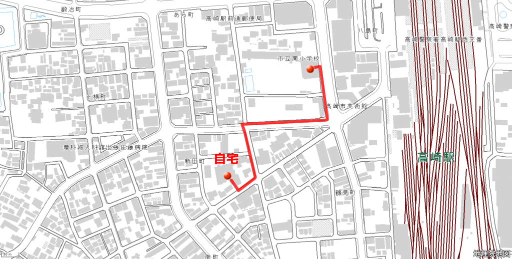 通学路地図作成サンプル